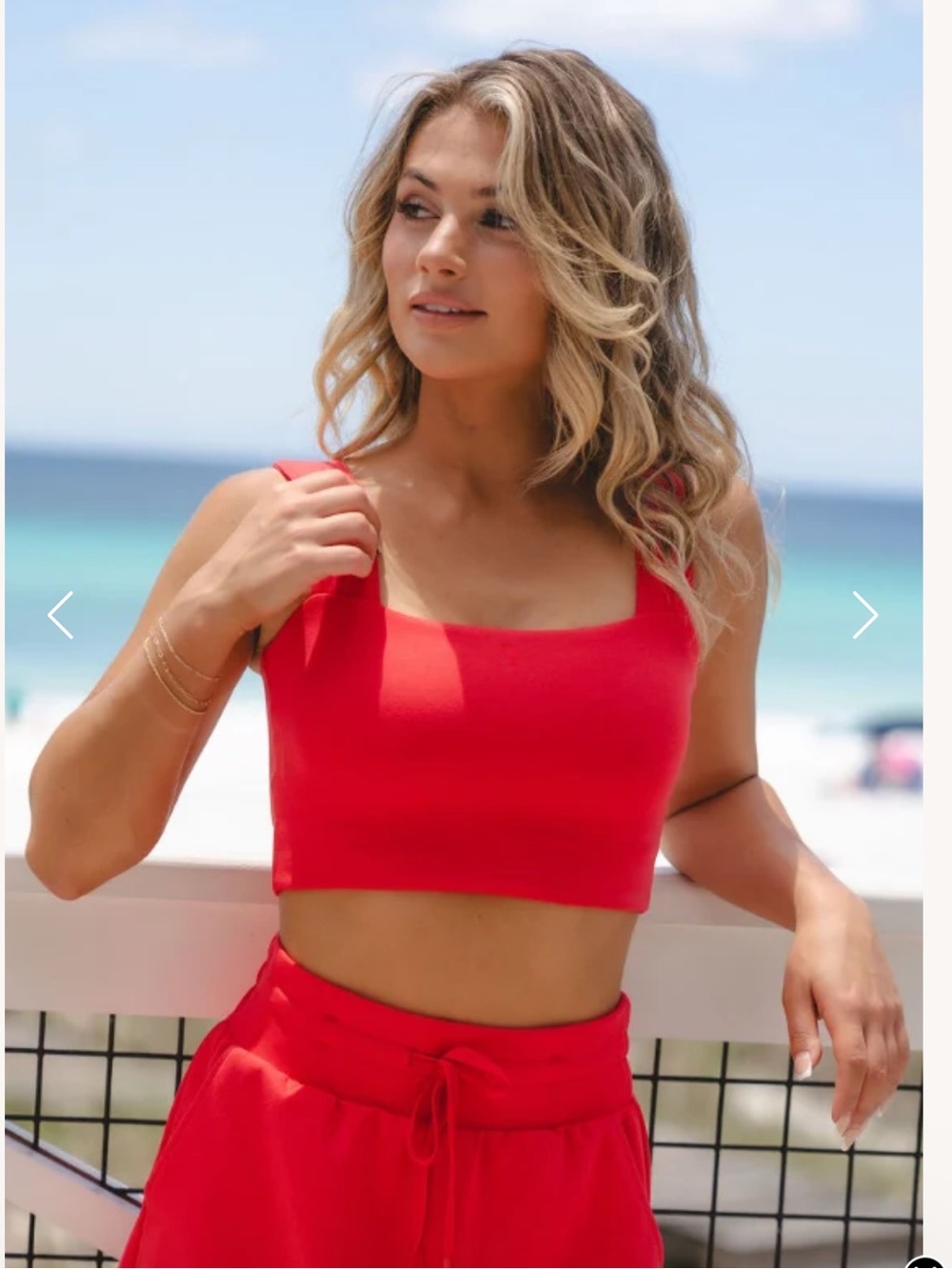 Salt Project Strawberry Cloud Form Athletic Crop Top Sports Bra NWT